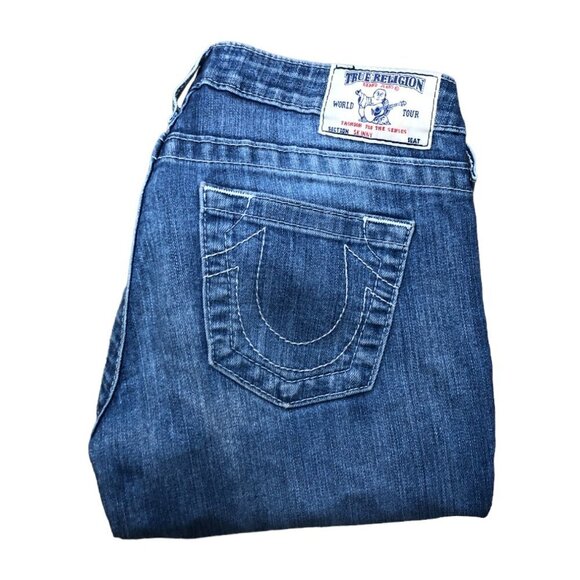 Vintage True Religion Jeans Size 27 SKINNY Blue - Picture 1 of 5